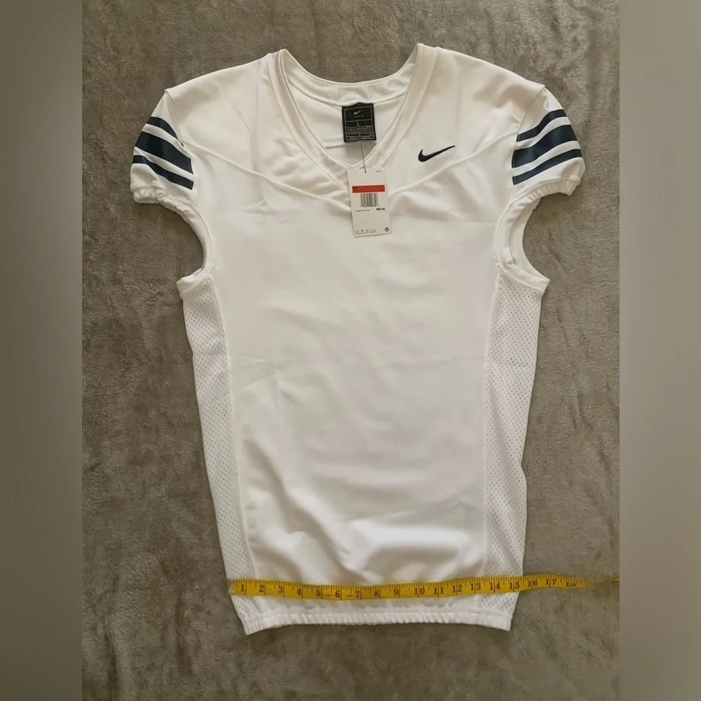 Nike Football Jersey Adult White And Blue Stripes Men’s Size L